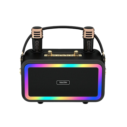 Portable Hainoteko Speaker With 2 Wireless Mic MS -133