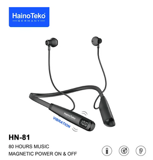 HainoTeko HN-81 80 Hours Music Magnetic Power ON & OFF Original Quality Neckband